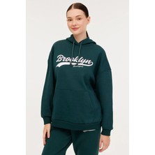 Lumberjack Baskılı Regular Fit Kapüşonlu Sweat Bayan Sweat 17GF960 4pr