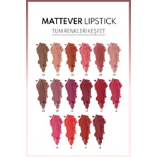 Note Mattever Lipstick Yarı Mat Saten Bitişli Ruj 17 Dress Red - Kızıl Kahverengi