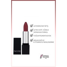 Note Mattever Lipstick Yarı Mat Saten Bitişli Ruj 12 Wine Tasting Red - Mor