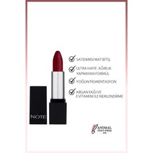 Note Mattever Lipstick Yarı Mat Saten Bitişli Ruj 18 Heartbeat Red - Kızıl Kahverengi