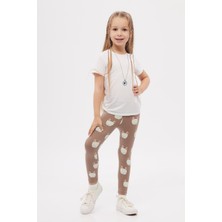 Sleepy Bunny Kız Çocuk Desenli Yazlık Tayt