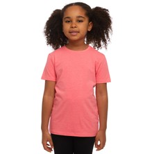 Fosfor Fuşya Basic Unisex Çocuk Sıfır Yaka Kısa Kollu Tişört