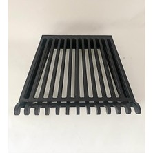 Şömine Aksesuarcısı Döküm Küllüklü Şömine Izgarası 61 cm x 40 cm x 45 cm 13'lü Izgara