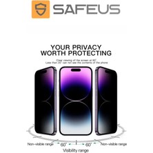 Safeus Apple iPhone 14 Pro Max Tam Kaplayan Hayalet Toz Filtreli Ekran Koruyucu Cam