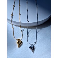 Ez Accessories Dorika Zincir Kalp Zincir Çelik Kolye