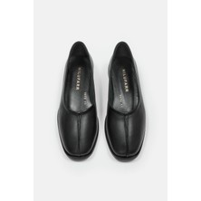 Tayga Siyah Hakiki Deri Kadın Babet