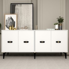 Demonte Decor Fly 180 cm Konsol (KX180) Beyaz-Beyaz