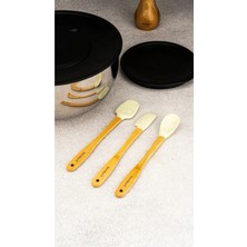 Bambum Zolly - 3’lü Spatula Seti Beyaz Büyük