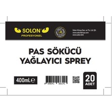 20 Adet (1 Koli) Profesyonel Pas Sökücü ve Yağlayıcı Sprey 400 Ml.