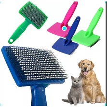 Pet Brush Plastik Saplı Plastik Uçlu Tarak (15X9CM)