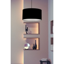 Art&gift Dekoratif Mini Tekli Kumaş Sarkıt Hol Mutfak Çalışma Odası Avize Siyah