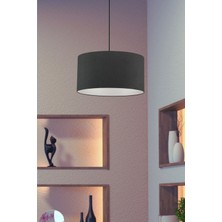 Art&gift Dekoratif Mini Tekli Kumaş Sarkıt Hol Mutfak Çalışma Odası Avize Antrasit