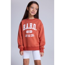 Babokah Kids Girl Kolej Aplikeli Sweatshirt