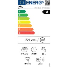 Beko Cmx 10120 10 kg A Enerji Sınıfı 1200 Devir Beyaz Çamaşır Makinesi