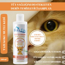 Pets Fav Tüy Sağlığını Destekleyen  Derin Temizleyici Organik ve Doğal Kedi Şampuanı