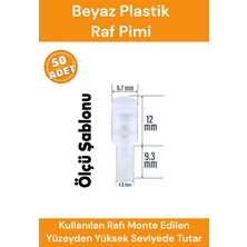 İstisna 50 Adet Raf Pimi Beyaz Plastik Başlı Cam Tutucu Çivisi Mobilya Dolap Pimi