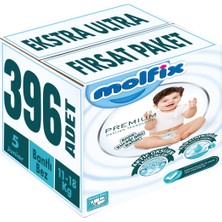 Molfix Premium Bebek Bezi Beden:5 11-18 kg Junior 396 Adet Ekstra Ultra Fırsat Paketi