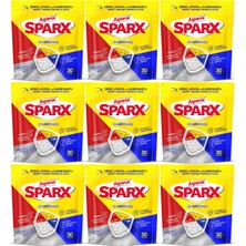 Asperox Sparx Bulaşık Makinesi Kapsülü 270 Adet Hepsi 1 Arada (Sirke-Limon-Karbonatlı) (9pk*30)