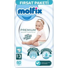 Molfix Premium Bebek Bezi Beden:3 4-9 kg Midi 300 Adet Mega Ultra Fırsat Paketi