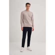 Cazador 24KCEEO05615 Gri Melange Erkek 3 Iplik Bisiklet Yaka Sweat Hırka