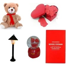 New And Single Eşe Sevgiliye Romantik Hediye Aşk Sözleri Kalp Kutu Peluş Ayı Gece Lamba Aşk Küre Sevgili Cüzdanı