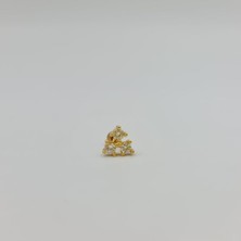 SE Jewellery Üç Yıldız Çelik Küpe Tragus Helix Kıkırdak Piercing