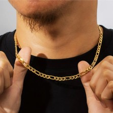 SE Jewellery Altın Renk 60 cm 3 E 1 Model Erkek Klasik Zincir Kolye