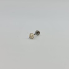 SE Jewellery Cerrahi Çelik Siyahtop Küpe Tragus Helix Kıkırdak Piercing