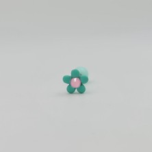 SE Jewellery Cerrahi Çelik Renkli Çiçekli Küpe Tragus Helix Kıkırdak Piercing