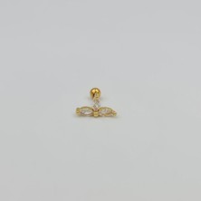 SE Jewellery Cerrahi Çelik Yarım Çiçek  Küpe Tragus Helix Kıkırdak Piercing