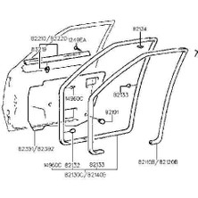 Korea Hyundaı Sonata Kapı Fitili Ön Sol Kapı Lastiği 1993-1998, 8213034002