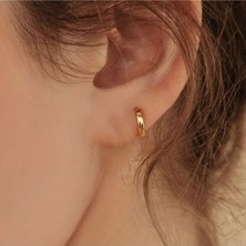SE Jewellery Gold Kadın Mini Boy Klasik Halka Küpe