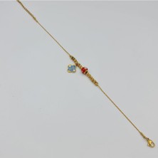 SE Jewellery Gold Mineli Renkli Xupıng Halhal Bileklik