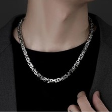 SE Jewellery Silver 60 cm Erkek Kral Zincir Model Kolye
