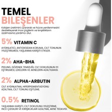 Leke Karşıtı ve Cilt Aydınlatıcı Anti-Blemish Bakım Serumu(Vitamin C Aha-Bha -Alpha-Arbutin Retinol)