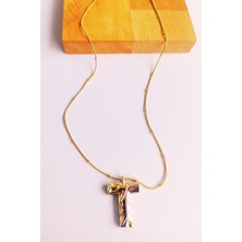 Nisan Kids Kişiye Özel Çift Renkli Çelik Harf Kolye