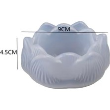 3’lü Lotus Çiçeği & Dekoratif Mumluk & Hediyelik Eşya & Tealight Mumluk & Dekor Süs & Alçı Mumluk