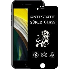 Case World iPhone Se 2 2020 Tam Kaplayan Anti Statik Dayanıklı Süper Cam Ekran Koruyucu - Siyah