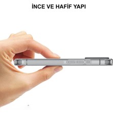 Caseart iPhone 16 Kapak Kamera Korumalı Tıpalı Şeffaf Silikon Kılıf