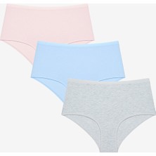 Penti Soft Pastel 3lü Yüksek Bel Çok Renkli Slip Külot