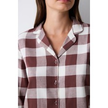 Penti Brown Gingham Kahverengi Gömlek Pantolon Pijama Takımı
