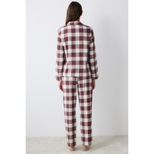 Penti Brown Gingham Kahverengi Gömlek Pantolon Pijama Takımı
