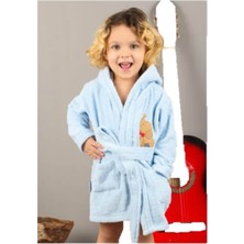 Diamondstar Kapüşonlu Çocuk Bornoz %100 Pamuk Kız Erkek Bebek Çocuk Bornozu