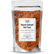 TOS The Organic Spices Keşmir Safranlı Köri Tozu 100 gr Kashmiri Saffron Curry Powder - Premium Quality | Baharat Karışımı