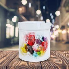 Rengarenk Şemsiyeler Baskılı Küllük Kül Tablası-2412363