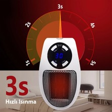 Powermaster PM-20327 500 Watt Priz Tipi Uzaktan Kumandalı Taşınabilir Isıtıcı (Zamanlayıcı) (OM-1211)