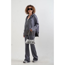 Zelish My Sister Füme Fermuarlı Modal Sweatshirt Pantolon Takım