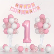 Parti Hediye Sepeti 1 Yaş Pembe Mavi Kız Erkek Doğum Günü Konsepti