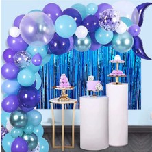 Parti Hediye Sepeti Lüks Deniz Kızı Temalı Doğum Günü Parti Kutlama Seti Konsept Doğum Günü Süsü