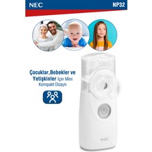 Nec NP32 Taşınabilir Şarjlı Mesh Mini Nebulizatör